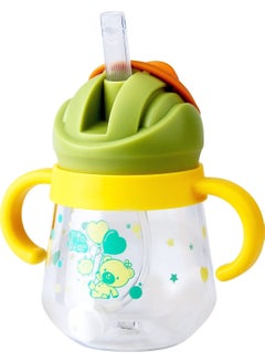 Buy Sippy Cup for Baby, Sippy Cup for Baby 6-12 Months, Weighted Straw Non Spill Cup for Toddlers, Baby Straw Cup with Handles, Spill-Proof, Leak-Proof Soft Spout Cup 260ml, BPA Free (Yellow) in Saudi Arabia