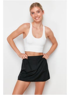 Buy White Supported/Shaping Halter Neck Knitted Sports Bra THMSS24SS00032 in Egypt