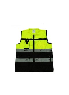 اشتري Half Sleeve Reflective Vest Safety Jacket High Visibility Light Weight Breathable Washable  XL في الامارات