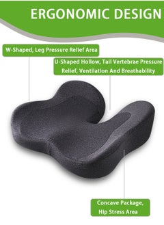 Buy 4D Sponge Seat Cushion, Ergonomically Enhanced Seat Memory Foam Gray Seat Cushion Driving Car Seat Cushion To Improve Vision And Posture. in Saudi Arabia