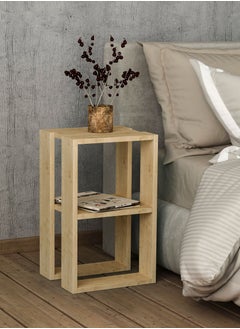 اشتري Lonie Nightstand Ideal As Side End Table For Living Room Bedroom And Any Spaces Oak 12x22x33 cm في الامارات