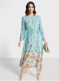 Buy Floral Tie Detail Kurti in UAE