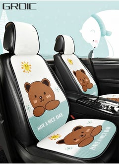 Buy 1 Pack Cute Auto Seat Covers Breathable Car Seat Cover Fit All Weather, Cartoon Bear Anti-Slip Driver Covers Universal Fit Most Cars, Automotive Summer Cool Protection Vehicle Cushion Cover in UAE