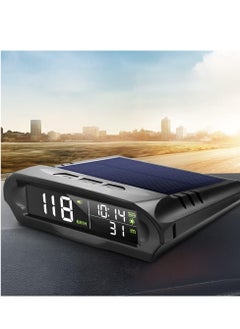 اشتري Car Wireless Headup Display Solar GPS Digital Speedometer with LCD For Mph Easy-to-Read, Screen Overspeed Alarm KMH MPH Time/Altitud Temperature for All Vehicle Types في الامارات