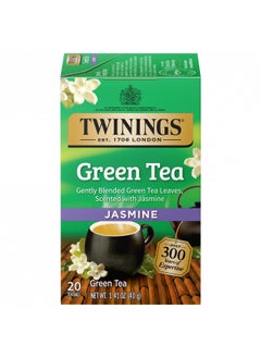 Buy Twinings Green Tea With Jasmine, 20 Count Pack of 6, Individually Wrapped Bags, Fragrant Floral Scent, Caffeinated in UAE