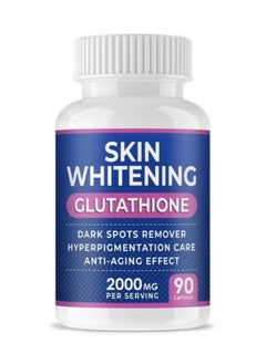 Buy Glutathione Whitening Pills - 90 Capsules 2000mg Glutathione - Effective Skin Lightening Supplement - Dark Spots, Melasma & Acne Scar Remover, Hyperpigmentation Treatment - Anti-Aging Antioxidant in Saudi Arabia