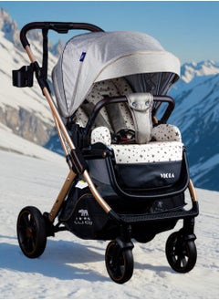 Buy Luxury Baby Carrycot Stroller with High Density Lining from Lucid - Brown Model - VIOLA in Egypt