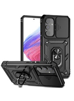 Buy Samsung Galaxy A54 5G Case, Slide Camera Cover, Built-in 360° Rotate Ring Kickstand, Military Grade Shockproof Test, Heavy Duty Shockproof Protective Case for Galaxy A54 5G 6.4 inch Black in Saudi Arabia