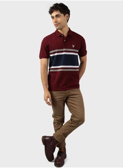 اشتري Striped Pique Polo في الامارات