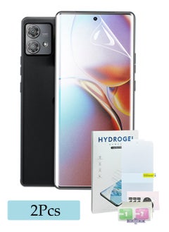 Buy 2 Pack Motorola Edge 40 Neo Hydrogel Screen Protector,Friendly Flexible Film [Fingerprint Reader,Easy to install] Bubble-Free Protection Phone Accessories,High Definition Scratch Resistant in UAE