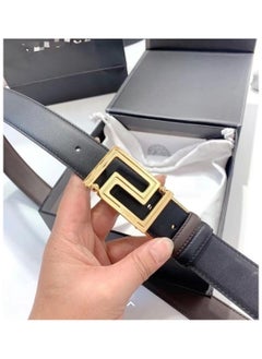 Buy Luxury Designer Leather Belt with Metal H Buckle - High-Quality Fashion Accessory for Men and Women in UAE