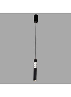 Buy Danube Home Rocco Pendant Metal+Acrylic L60 Xw42 Xh23 Led Black Bh1039 | Contemporary Pendant Lamps | Hanging Lanterns | Modern Design Indoor Lighting For Bedroom Dining Living Room in UAE