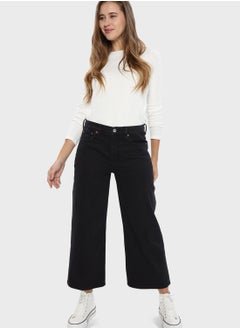 Buy Wide Leg Crop Jeans in UAE