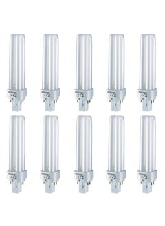 اشتري OSRAM 18W DULUX-DE COOL DAYLIGHT Compact Fluorescent lamp Bulb G24q-2 4PIN - Pack of 10 في الامارات