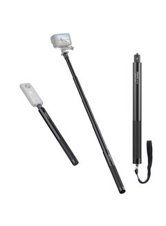 Buy 47.64" Action Cameras Selfie Stick Extendable for Insta360 Sports Camera, Selfie Vlogging Invisible Extension Pole in UAE