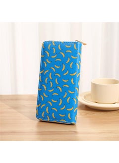 Buy New Fruit Pattern Printed Pu Wallet Women's Long Large Capacity Zipper Wallet Simple Hand-held Mobile Phone Bag in Saudi Arabia