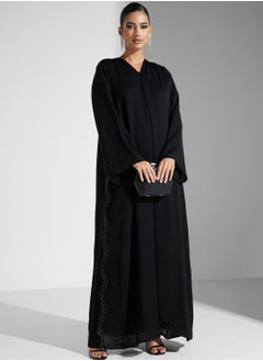 Buy Embellished V-Neck Abaya in Saudi Arabia