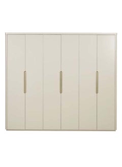 Buy Royalton 6-Door Wardrobe, Taupe & White in UAE