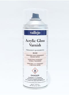 Buy 28.530 VALLEJO HOBBY PAINT SPRAY GLOSS VARNISH 400ml in UAE