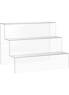 Buy Acrylic Riser Display Shelf 3 layer Clear Stand For Amiibo Funko Pop Figures Cabinet Countertop Cake Cupcakes Organizer Holder 30cm in UAE