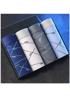 اشتري Boxed Men's Printed Breathable Four Corner Underwear Of 4 Pieces في الامارات