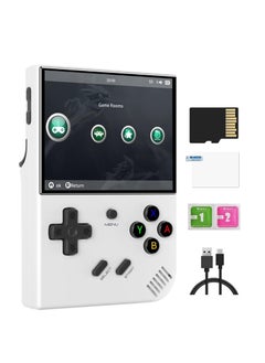 Buy RG35XX Plus Linux Handheld Game Console, 3.5'' IPS Screen, Pre-Loaded 10143 Games, 3300mAh Battery, Supports 5G WiFi Bluetooth HDMI and TV Output (64 + 128 GB, White) in Saudi Arabia