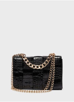 Buy Textured Chain Detailed Crossbody in UAE