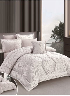 Buy Jacquard comforter set from Horse with a durable and soft fabric 4 pieces Single size in Saudi Arabia