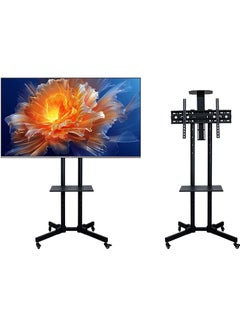 Buy Universal TV Stand Mount 32 inch to 70 inch TV supported adjustable TV height, strong wheels with break, shelf receiver height adjustable in Saudi Arabia