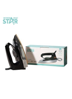 Buy Winning Star Steam Iron High Quality Heavy Duty Electric Dry Iron with 1200 Watts Power Black in Saudi Arabia