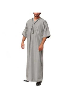 Buy Loose Short Sleeved Islamic Thobe for Men in Saudi Arabia