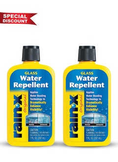 Buy 2 Piece Rain-X Original Glass Water Repellent 207ml – Advanced Water Beading Technology for Windshields, Windows, Mirrors Enhances Visibility – Easy Application for All Exterior Glass Surfaces in Saudi Arabia