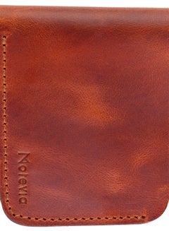Buy Motevia Havan) Mens Genuine Leather Wallet Leather Slim 4.5x3.5cm with Cash Pocket and 4 Card Pockets for 8 Card Slots in Egypt