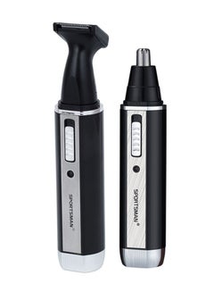 Buy 2-in-1 Rechargeable Shaver With Nose Trimmer for Men Black in Saudi Arabia