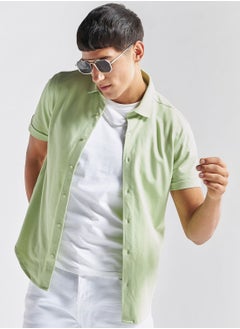 Buy Textured Regular Fit Shirt in UAE