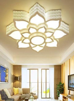 Buy Modern Flower Shape LED Acrylic Ceiling Remote Control Adjustable Dimming Light Lamp in UAE