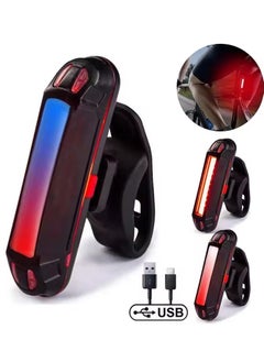 Buy 2 Pieces Bike Rear Tail Light, USB Rechargeable,  Ultra Bright Bicycle LED Safety Light, Waterproof Cycling Taillight, 5 Light Modes in Saudi Arabia