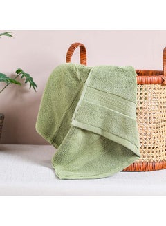 اشتري Rocco Zero Twist Hand Towel 100% Cotton Lightweight Everyday Use Hand Towels Ultra Soft And Highly Absorbent For Bathroom L 90 x W 50 cm Sage Green في الامارات