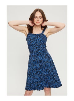 اشتري Blue Animal Ruffle Mini Dress في الامارات