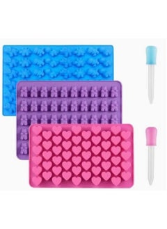 Buy Ice Lattice Moulds,Animal Shape Moulds,3D Non-stick Food Grade Silicone Moulds,DIY Chocolate Baking Moulds,Easy to Clean, Suitable for Baking/DIY Drinks(Set of 3) in Saudi Arabia