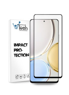 Buy Premium E2E Full Surface Full Glue Tempered Glass Screen Protector For Honor X9 5G Clear/Black in Saudi Arabia