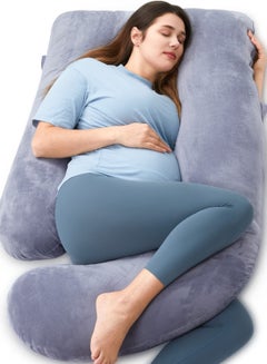 اشتري Maternity Pillow, U Shaped Full Body Pregnancy Pillow with Removable Cover, 57 Inch Pregnancy Pillows for Sleeping في السعودية