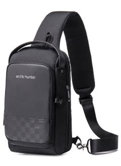 Buy Crossbody Sling Bag Water Resistant Anti Theft Unisex Small Shoulder Bag with Built in USB Port for Business Travel XB001005 in UAE