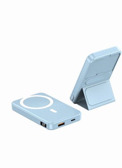 اشتري Magnetic Portable Power Bank Charger for Apple iPhone 14/13 series 10000mah Light blue في الامارات