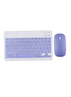 Buy Wireless Bluetooth Keyboard and Mouse Combo Portable Compact Rechargeable For Android Windows Tablet Phones English Layout Purple in UAE