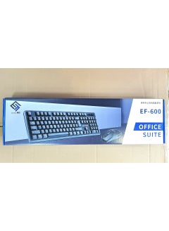 اشتري Ergonomic Keyboard Mouse Combo for Office and Home Easy fox 600 keyboard and mouse set في السعودية