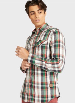 Buy Checked Slim Fit Shirt in Saudi Arabia