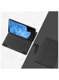 Buy Arabic and English Keyboard Case Compatible with Honor Pad X8 10.1 inch, Slim Protective Case with Detachable Wireless Bluetooth Keyboard & Mouse in UAE