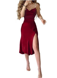 Buy MANIKAN women's lingerie soft summer dress with shiny straps with very soft material in Egypt