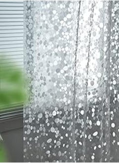 اشتري Ga-Geetopia EVA Clear Thin Shower Curtain Liner, Pebble Pattern 72x72 Inch Lightweight Plastic Bathroom Shower Showroom Inner Curtain with Rustproof Metal Grommets and Weighted Magnets(NO Hooks) في مصر